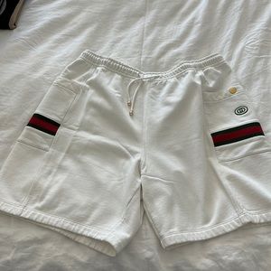 White Gucci shorts